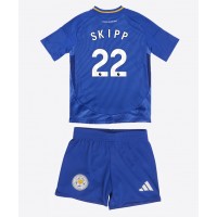 Fotbalové Dres Leicester City Oliver Skipp #22 Dětské Domácí 2024-25 Krátký Rukáv (+ trenýrky)